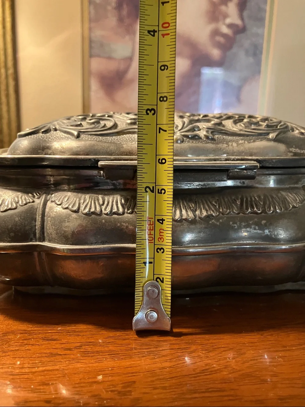 ornate silver jewelry box